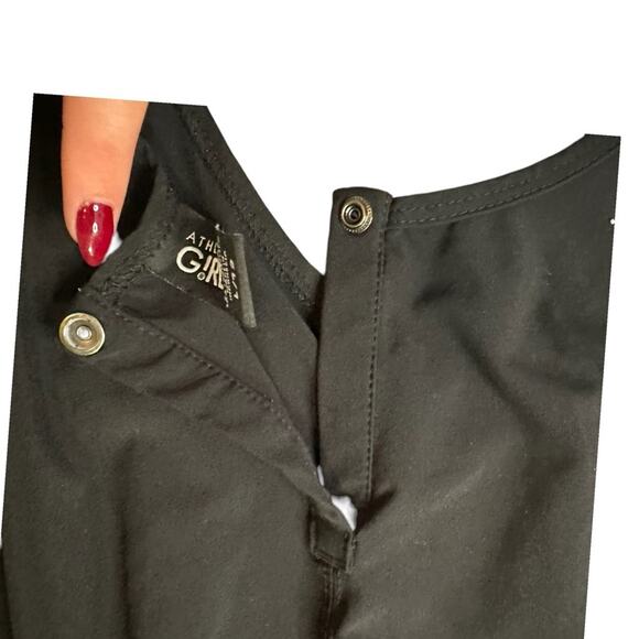 Athleta Girl On The Go Romper Size LARGE 12 Black Romper - Picture 5 of 11